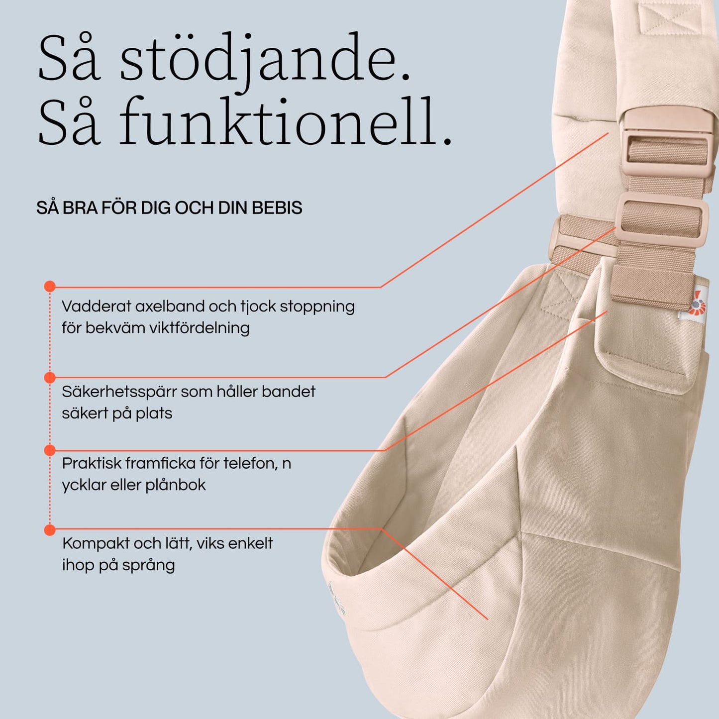 Ergobaby Upsie Höftbärsele, Olivgrön