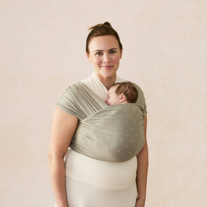 Ergobaby Aura Bæresjal Trikå, Soft Olive Diamonds