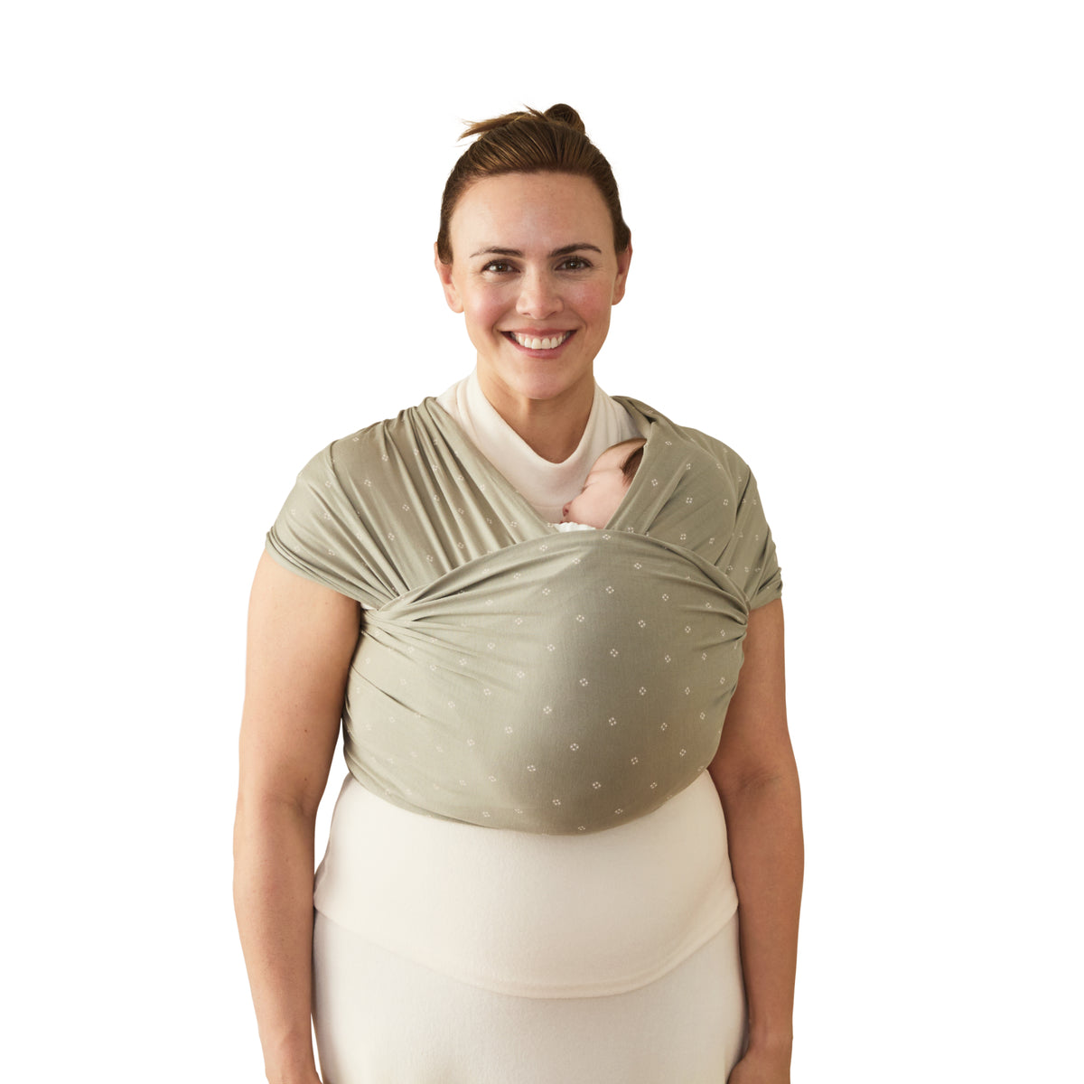 Ergobaby Aura Bæresjal Trikå, Soft Olive Diamonds