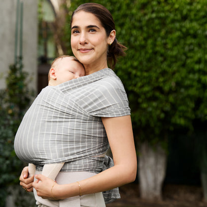 Ergobaby Aura Bärsjal Trikå, Grå Rand