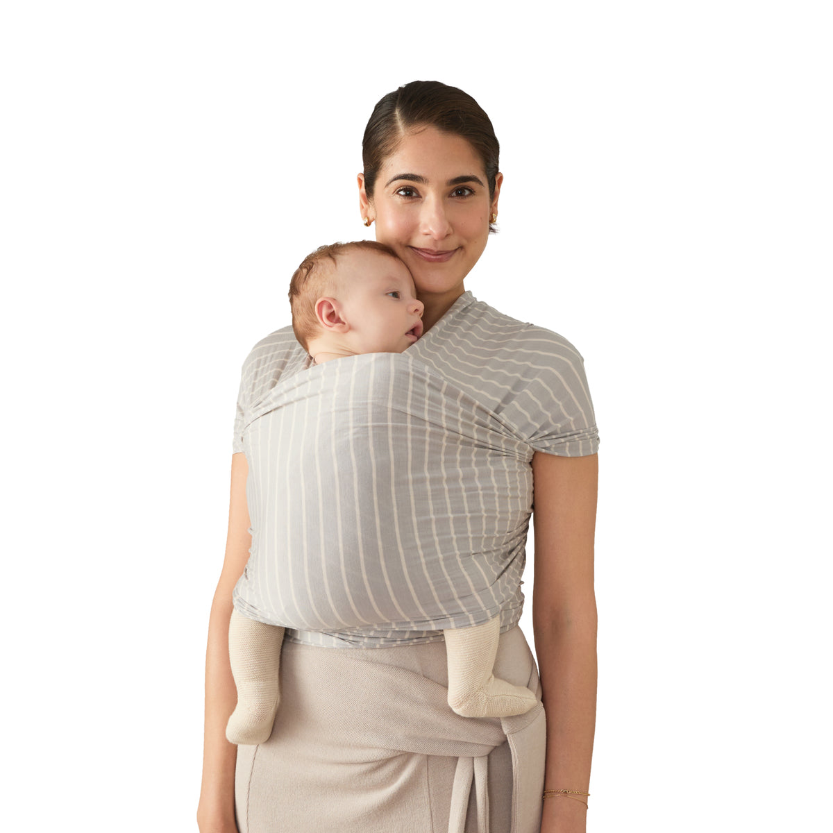 Ergobaby Aura Bärsjal Trikå, Grå Rand