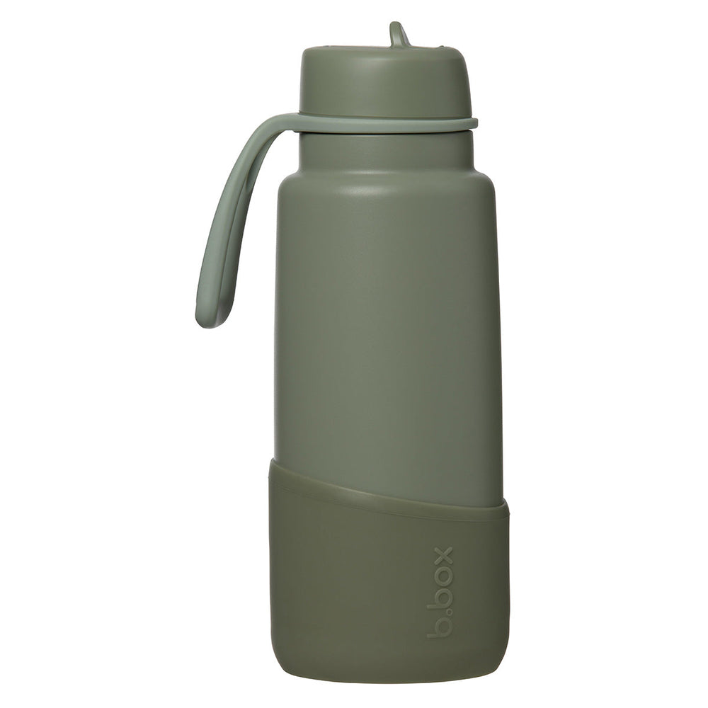 b.box Paket – Isolerad Vattenflaska 1L + Silikonskydd, Olive (spara 99 kr)