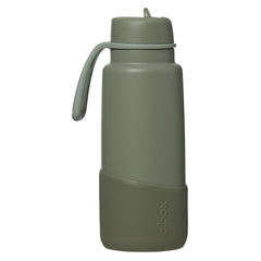 b.box Paket – Isolerad Vattenflaska 1L + Silikonskydd, Olive (spara 99 kr)
