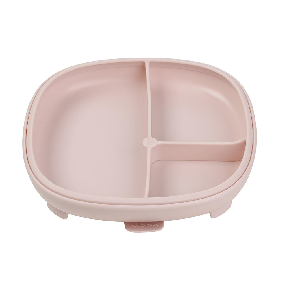 b.box 2-i-1 Tallerken med Sugfod, Rosa
