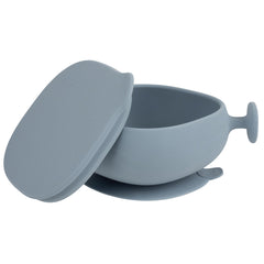 b.box Matskål med lock Silikon, Blå