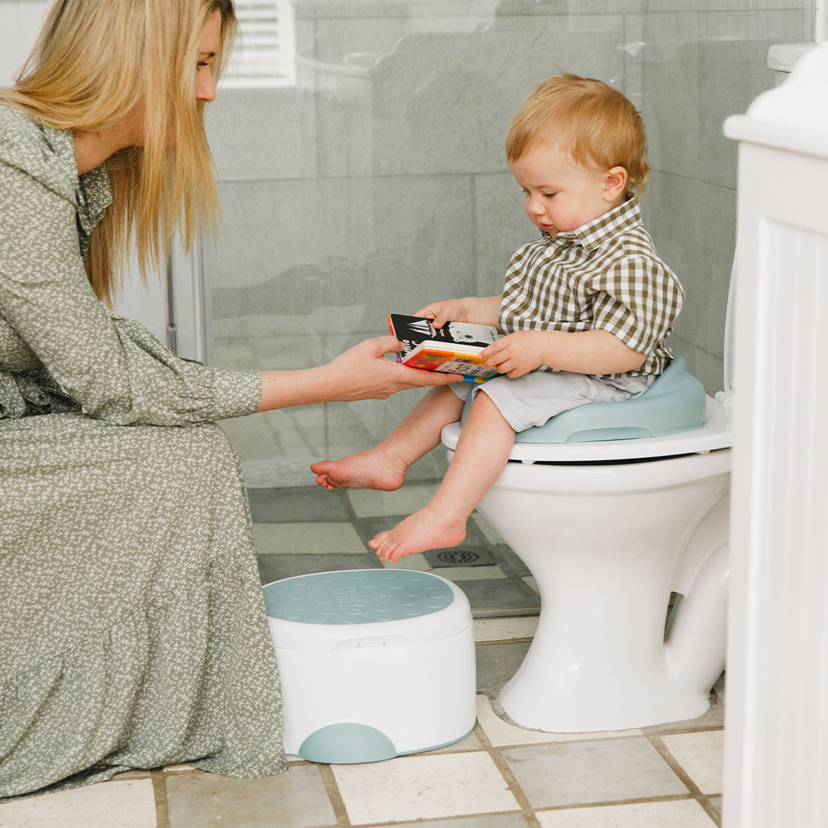 Bumbo Toalettsits, Pastellblå