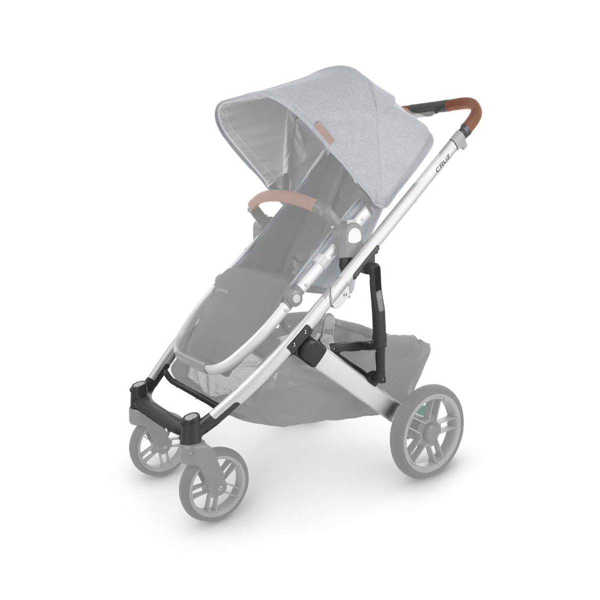 UPPAbaby Reservdelschassi Cruz V2, Silver/Brunt Läder