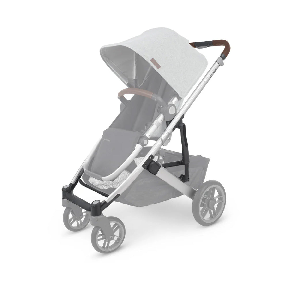 UPPAbaby Reservdelschassi Cruz V2, Silver/Kastanjebrunt Läder