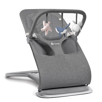 Ergobaby Evolve 3-i-1 babysitter Mörkgrå med lekbåge, Mörkgrå (spara 299 kr)