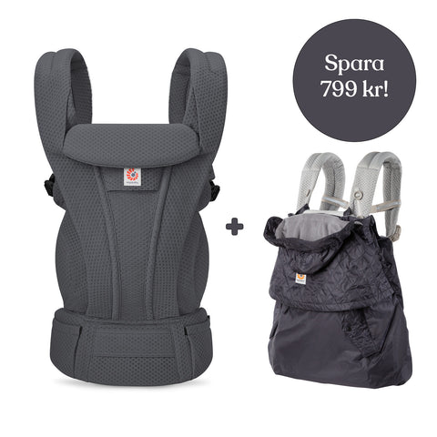 Ergobaby Omni Deluxe Mesh Mörkgrå + Vinterskydd (spara 799 kr)