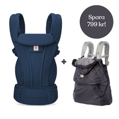 Ergobaby Omni Deluxe Mesh Midnatsblå + Vinterskydd (spara 799 kr)