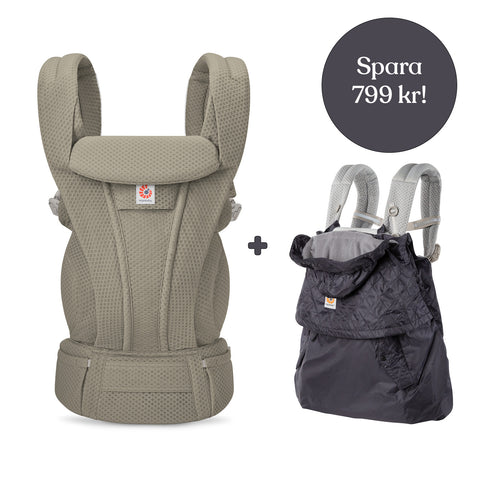 Ergobaby Omni Deluxe Mesh Olivgrön + Vinterskydd (spara 799 kr)