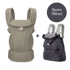 Ergobaby Omni Deluxe Mesh Olivgrøn + Vinterskydd (spar 799 kr)