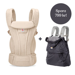 Ergobaby Omni Deluxe Mesh Beige + Vinterbeskyttelse (spara 799 kr)