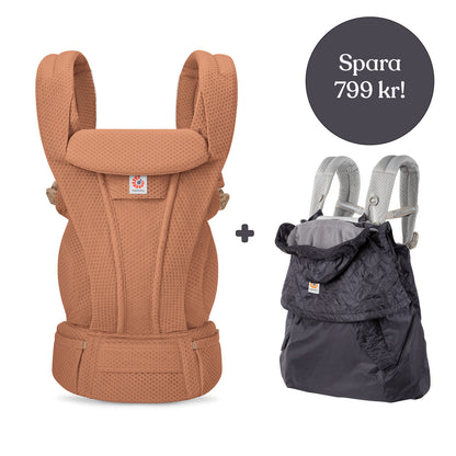 Ergobaby Omni Deluxe Mesh Canyon Clay + Vinterskydd (spara 799 kr)