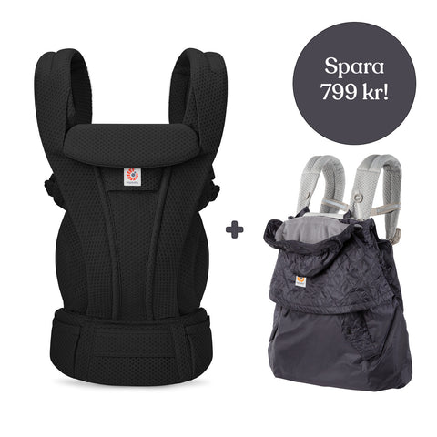 Ergobaby Omni Deluxe Mesh Svart + Vinterskydd (spara 799 kr)