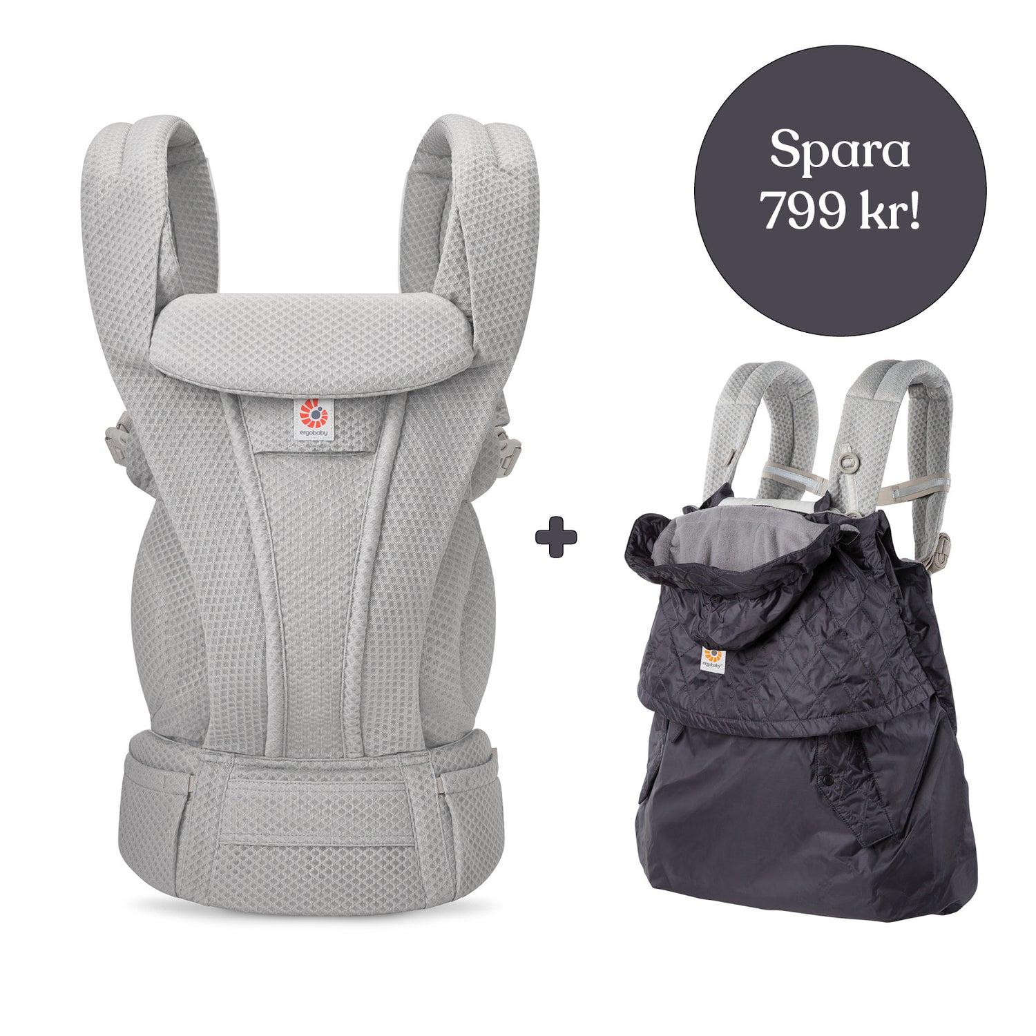 Ergobaby Omni Deluxe Mesh Grå + Vinterskydd (spara 799 kr)