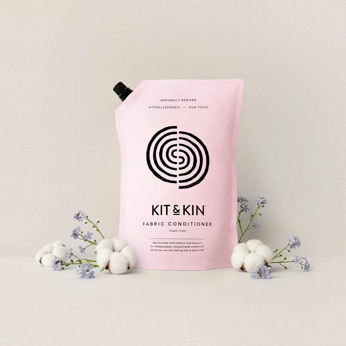 Kit & Kin Mjukmedel Fresh Linne, 1 liter