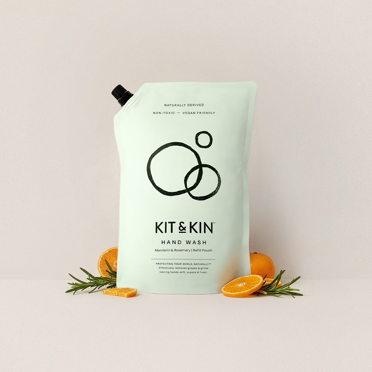 Kit & Kin Handtvål Mandarin & Rosemary, Refill 1000 ml