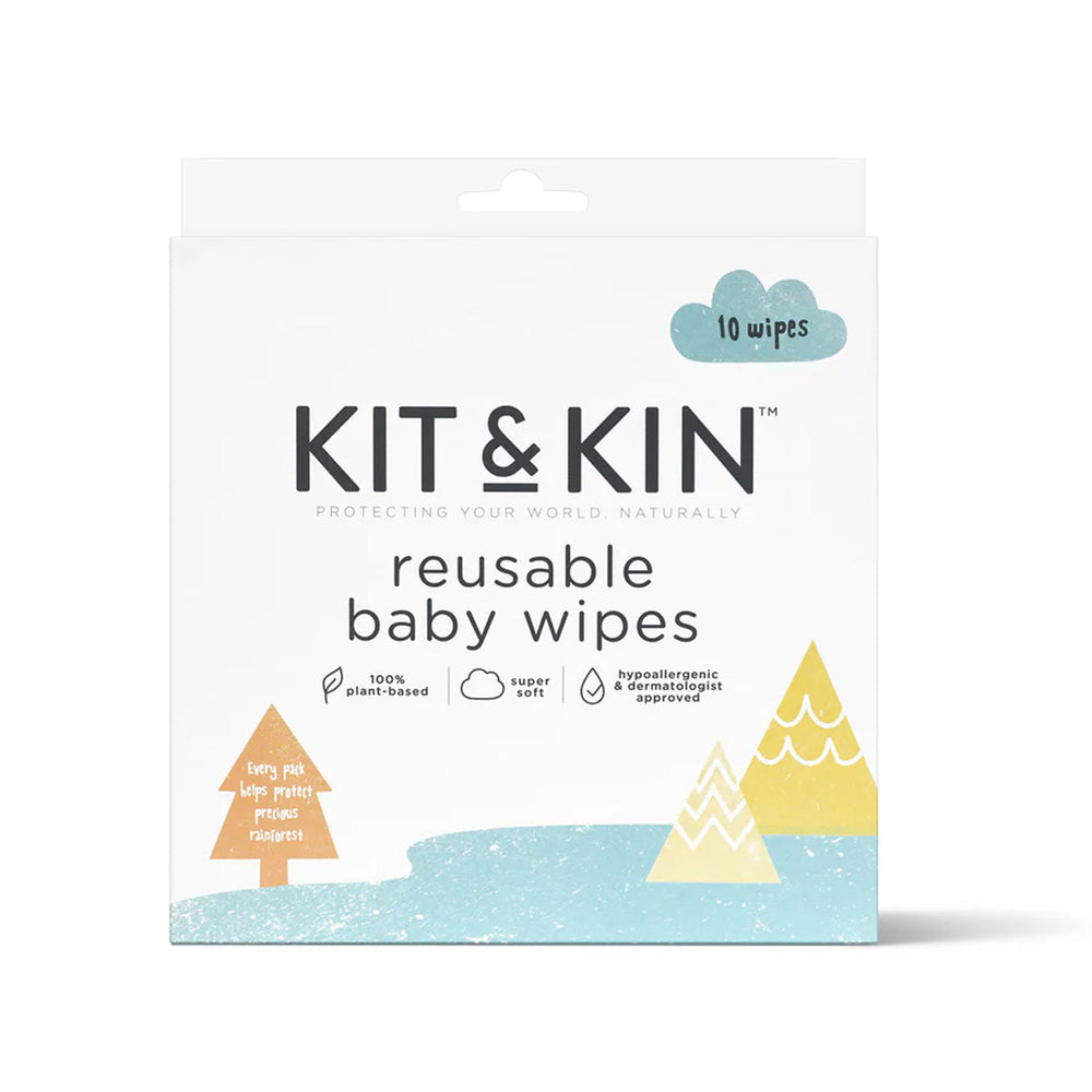 Kit & Kin Reusable Baby Wipes, 10 pcs