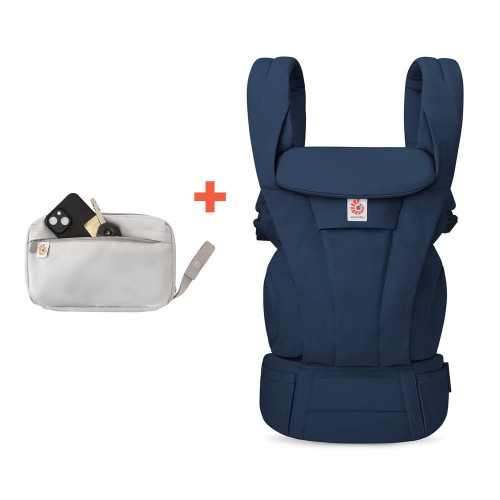 Ergobaby Omni Deluxe Bomuld Midnight Blue + Gratis Bærbar Pusleunderlag (spar 499 kr)