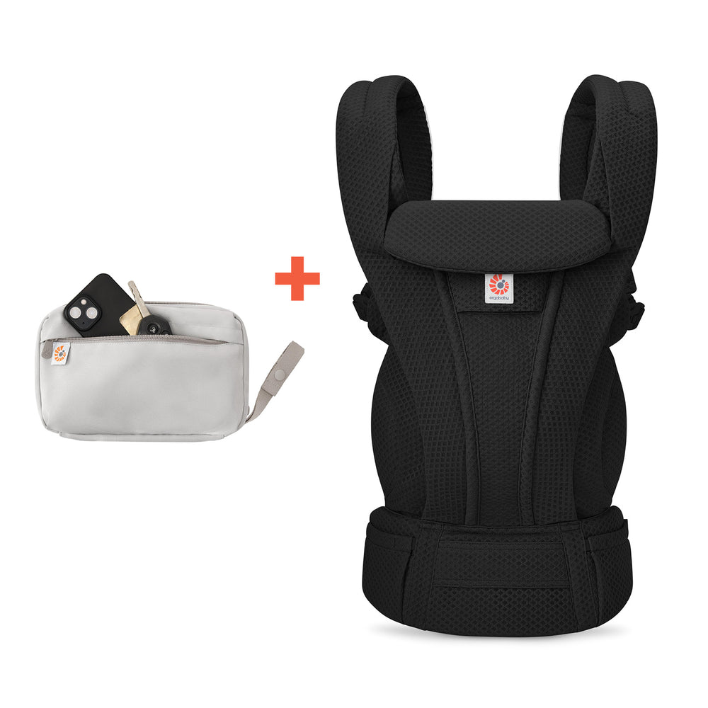 Ergobaby Omni Deluxe Mesh Sort + Gratis Bærbar Pusleunderlag (spar 499 kr)