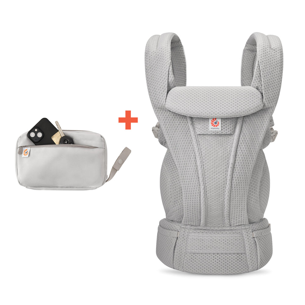 Ergobaby Omni Deluxe Mesh Pearl Grey + Gratis Bærbar Pusleunderlag (spara 499 kr)