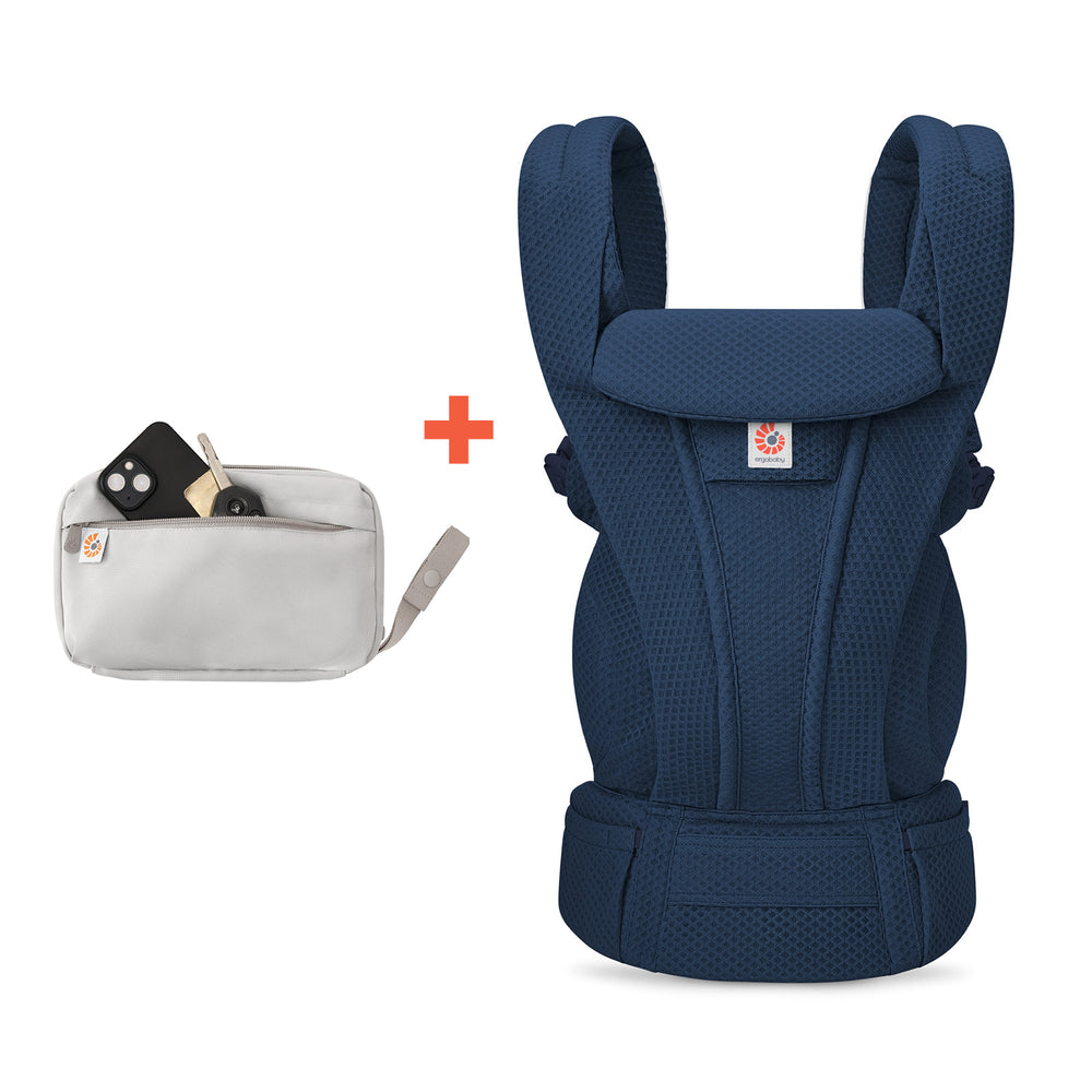 Ergobaby Omni Deluxe Mesh Midnight Blue + Gratis Bærbar Pusleunderlag (spara 499 kr)