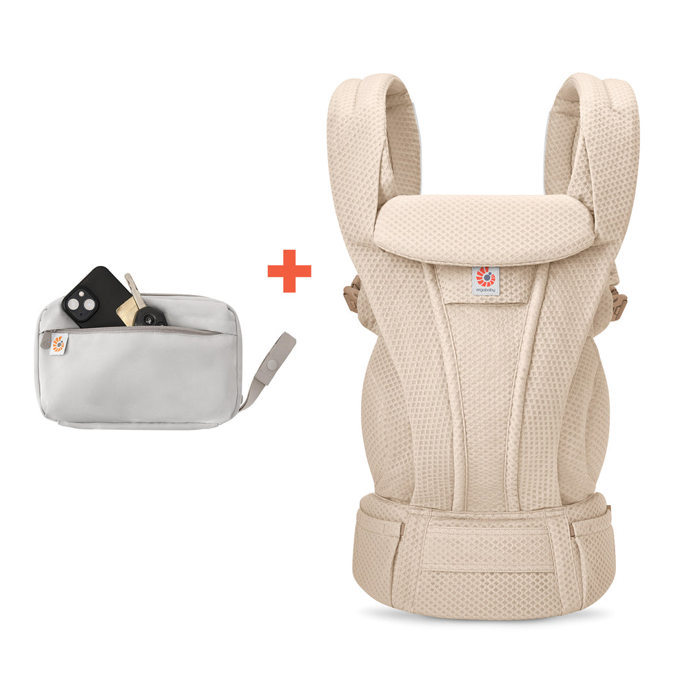 Ergobaby Omni Deluxe Mesh Naturlig Beige + Gratis Bærbar Pusleunderlag (spara 499 kr)