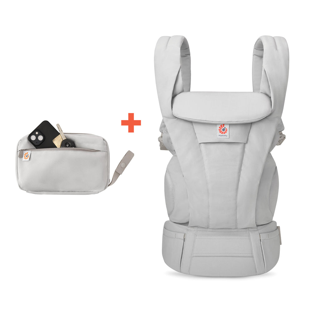Ergobaby Omni Deluxe Bomuld Pearl Grey + Gratis Bærbar Pusleunderlag (spar 499 kr)