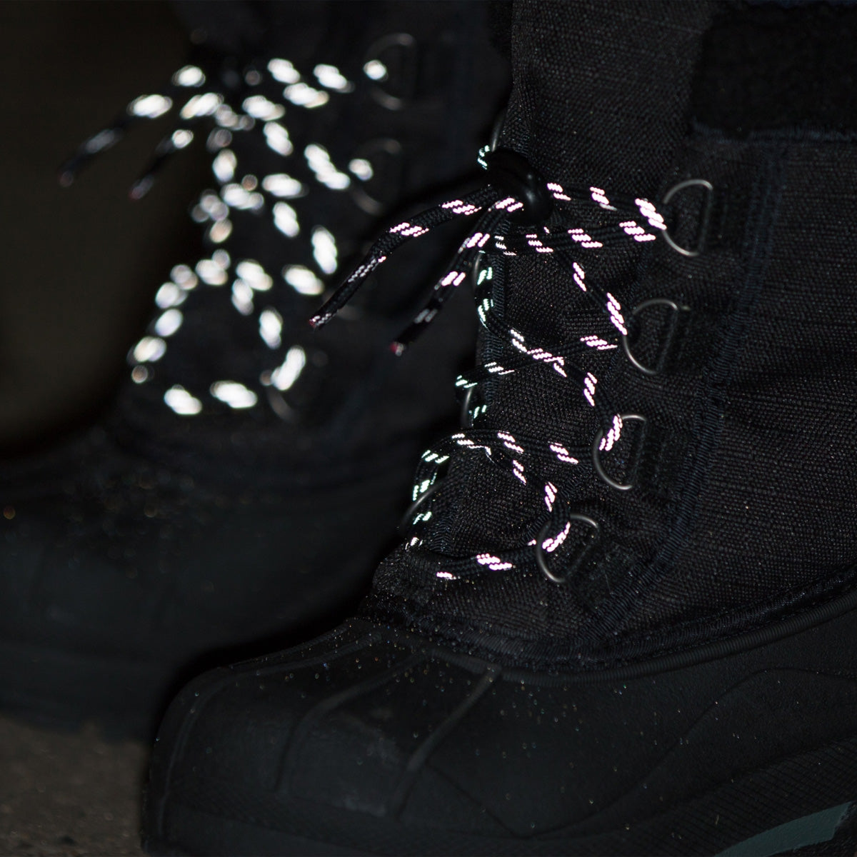 Pogu Reflective Shoelaces Black