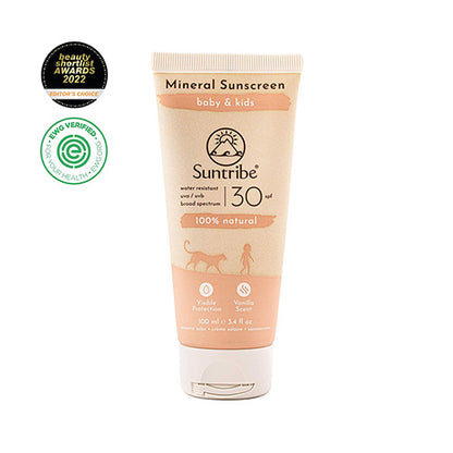 Suntribe-Solkräm för Baby & Barn med Naturliga Mineraler SPF 30 (100 ml)-reirei
