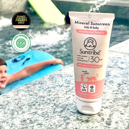 Suntribe-Solkräm för Baby & Barn med Naturliga Mineraler SPF 30 (100 ml)-reirei
