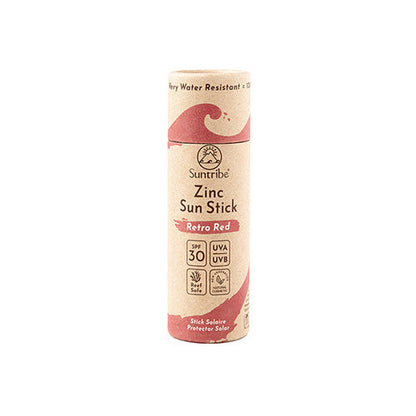 Suntribe-Zinkstift med Naturliga Mineraler SPF 50 (30 g), Röd-reirei