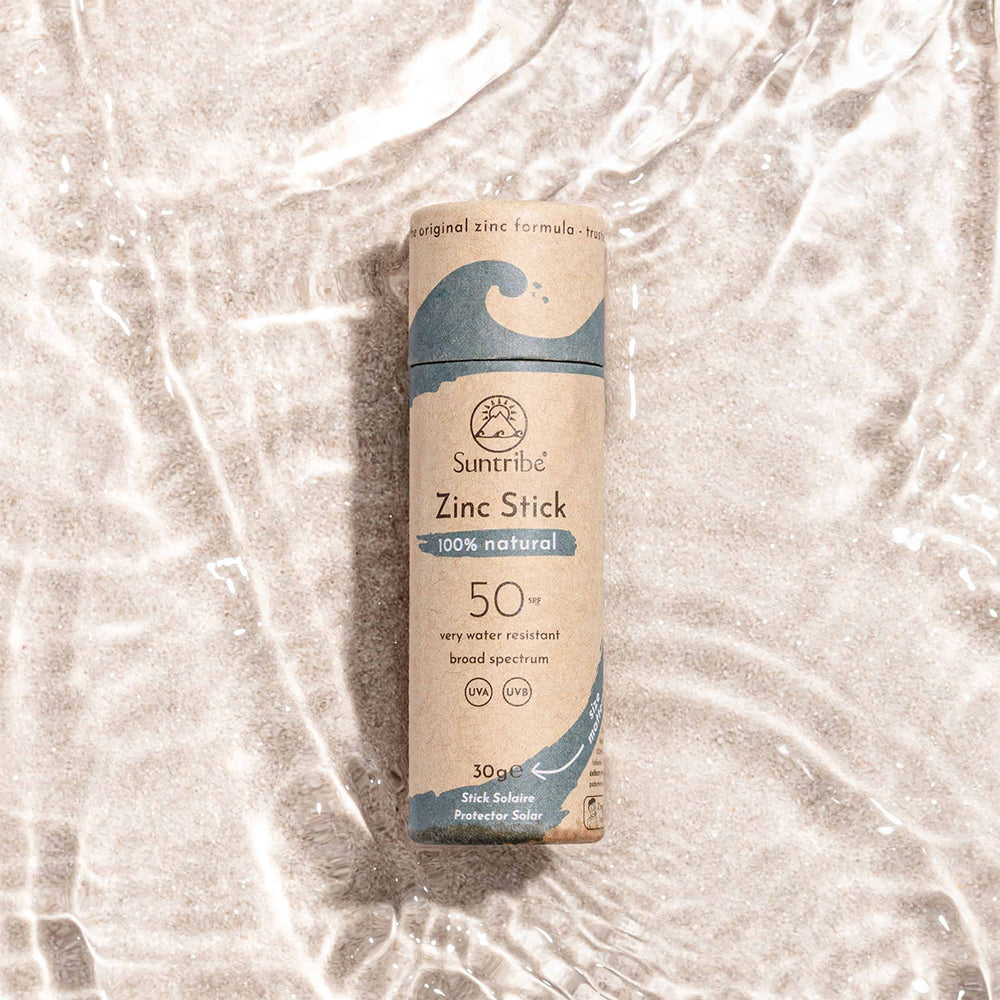 Suntribe Økologisk Mineralbaseret Zinkstift SPF 50 (30 g), Blå