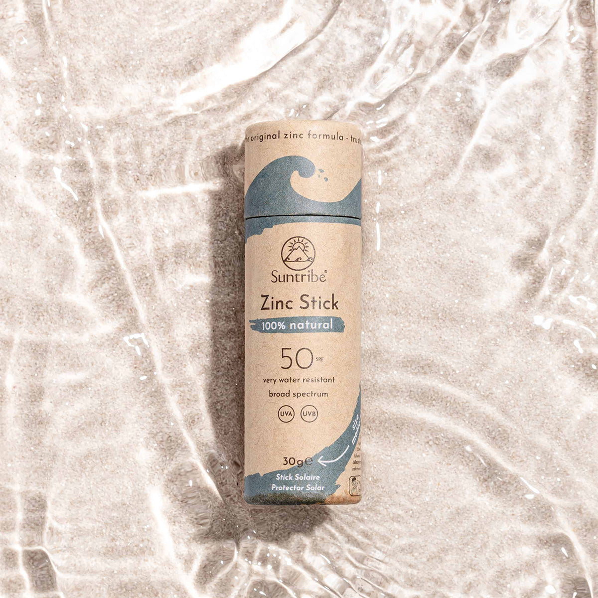 Suntribe Zinkstift med Naturliga Mineraler SPF 50 (30 g), Blå