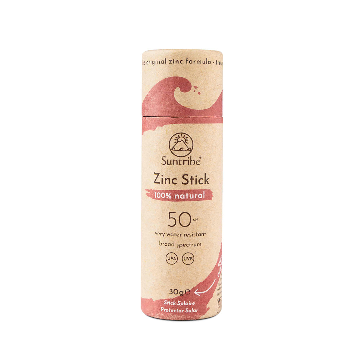 Suntribe Zinc Stick with Natural Minerals SPF 50 (30 g), Red