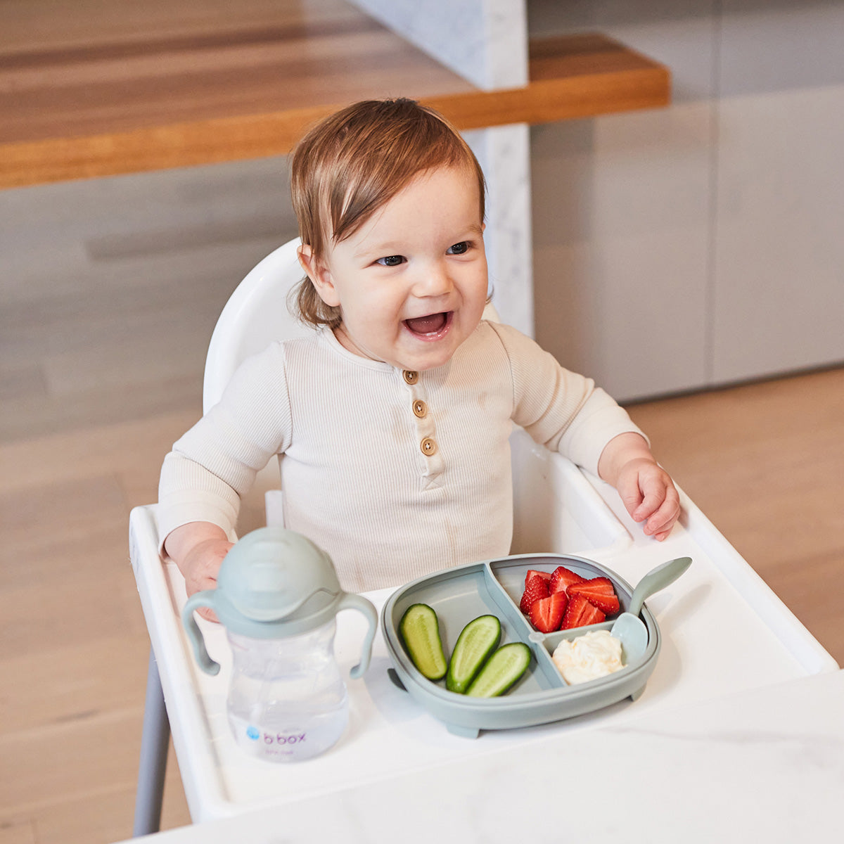 b.box Småbarnsbestick, Grön