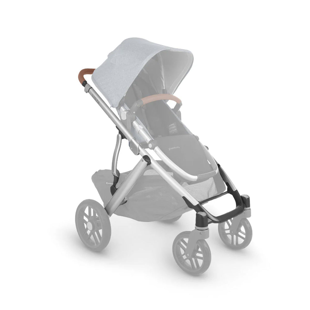 UPPAbaby Reservdelschassi Vista V2, Silver/Brunt Läder