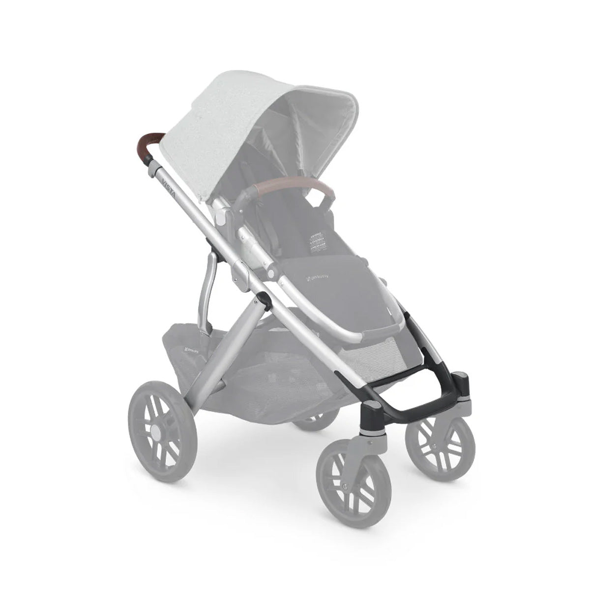 UPPAbaby Reservdelschassi Vista V2, Silver/Kastanjebrunt Läder