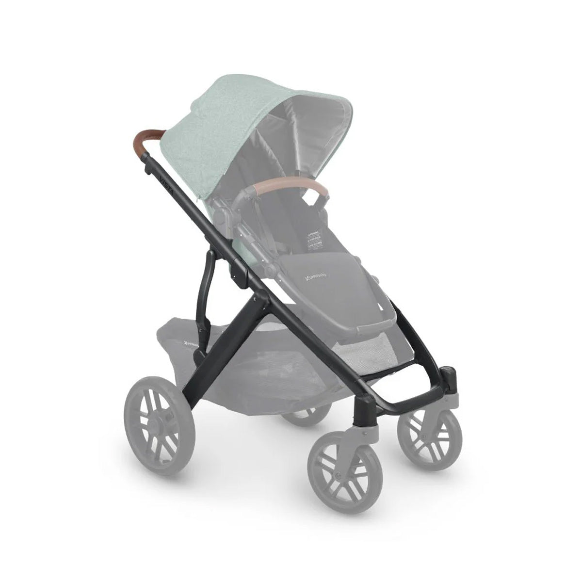 UPPAbaby Reservdelschassi Vista V2, Svart/Brunt Läder