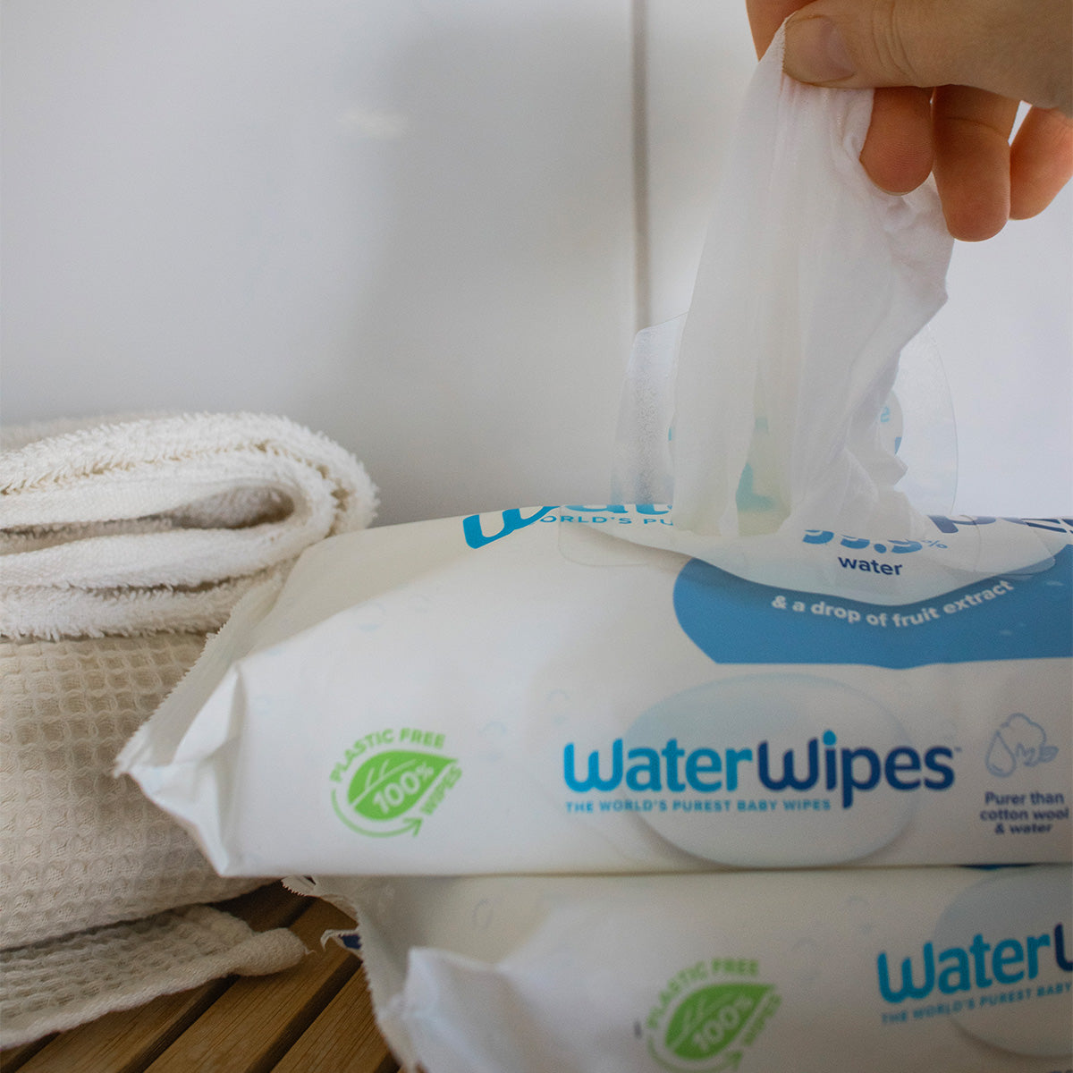 WaterWipes Plastfri vådservietter 9x60