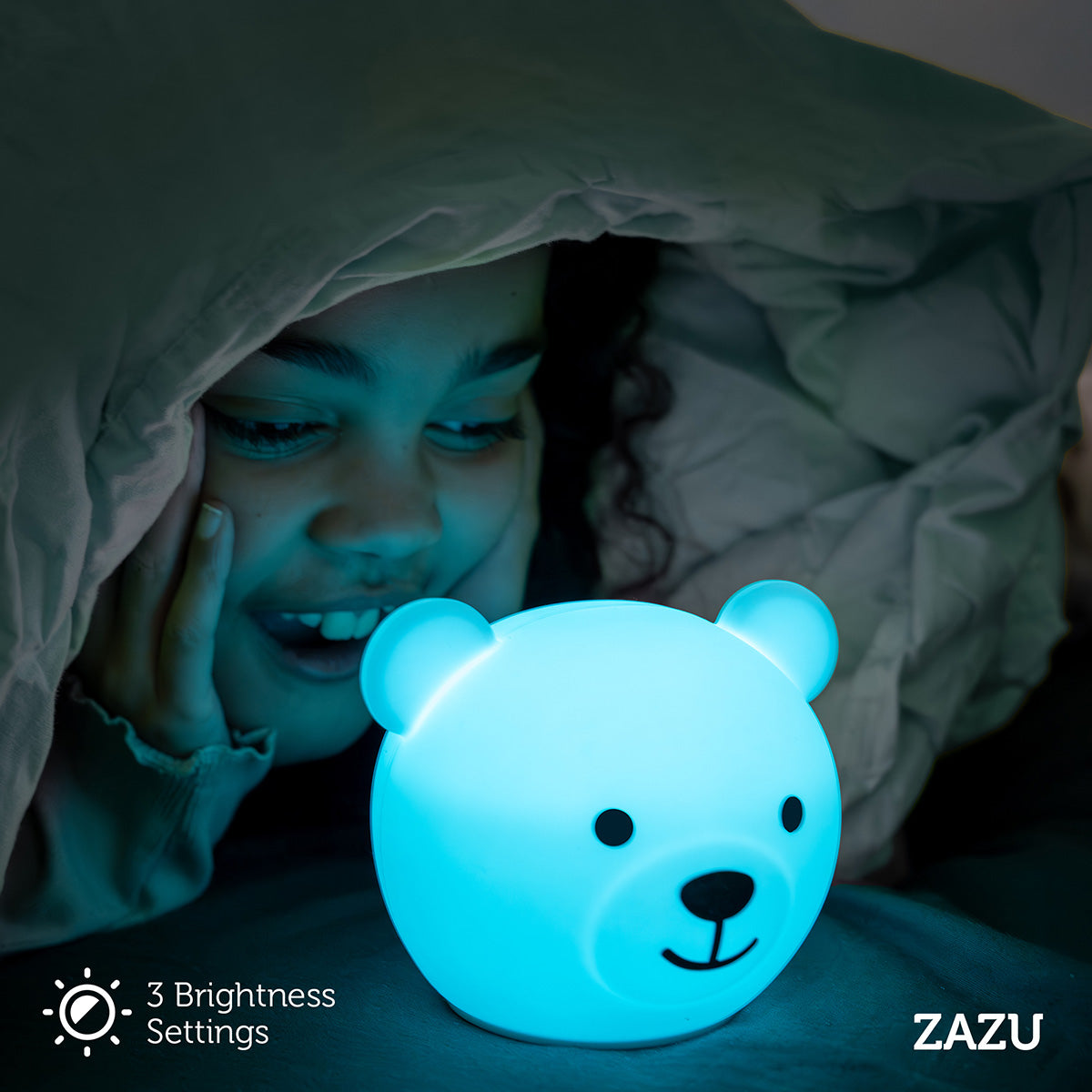 Zazu Night Light Bor Bear, White