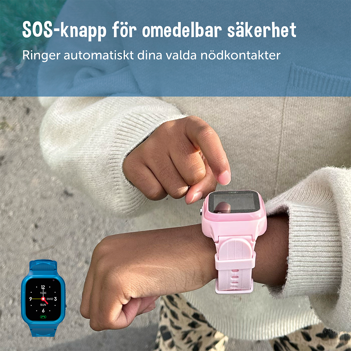 Smartwatch 4G för barn, Rosa